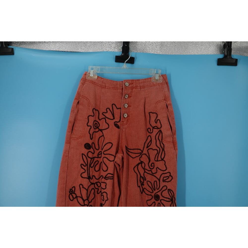 POL Size Medium Orange Embroidered Pants SIze M - Picture 2 of 9